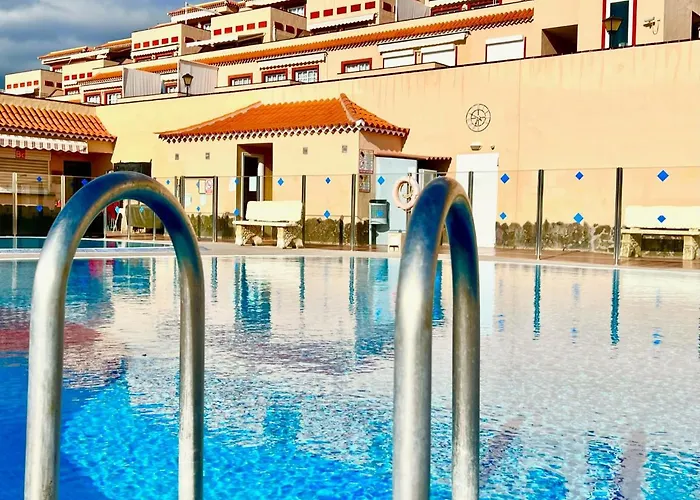 !!! Relaxing View, The Heights With Terrace And Heated Pools, Cristianos 公寓 *