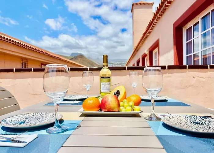 !!! Relaxing View, The Heights With Terrace And Heated Pools, Cristianos